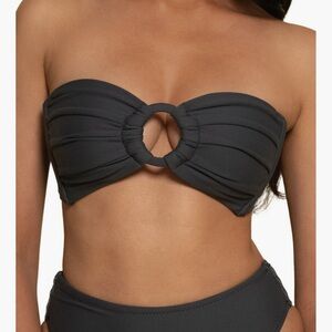 Montce Charcoal Bandeau Bikini Top Charcoal size XL